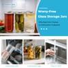 CycleMore 24oz 12 Pack Mason Glass Jars with Silver Separable