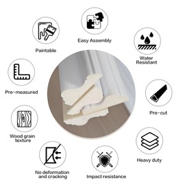 3 Set Peel and Stick Wall Molding Kit - Inner and Outer Layers Style Accent Wall Molding, Ready-to-Assemble Pre Made Wainscoting Wall Panel for Home Décor (Premium Textured Finish)