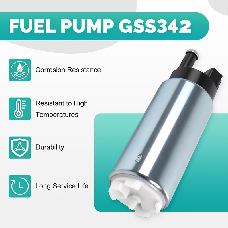 Electric Fuel Pump GSS342 255LPH High Flow High Pressure Universal