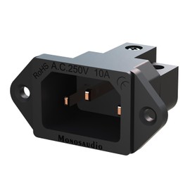 Monosaudio IB70(C) Pure Copper IEC Socket AC 10A 250V Audiophile IEC IEC Socket 3 Pin Chassis Panel Mount Connector IEC C14 Mounting Box