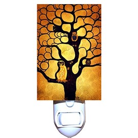 Gotham Decor Owls Tree of Life Klimt Inspired Night Light