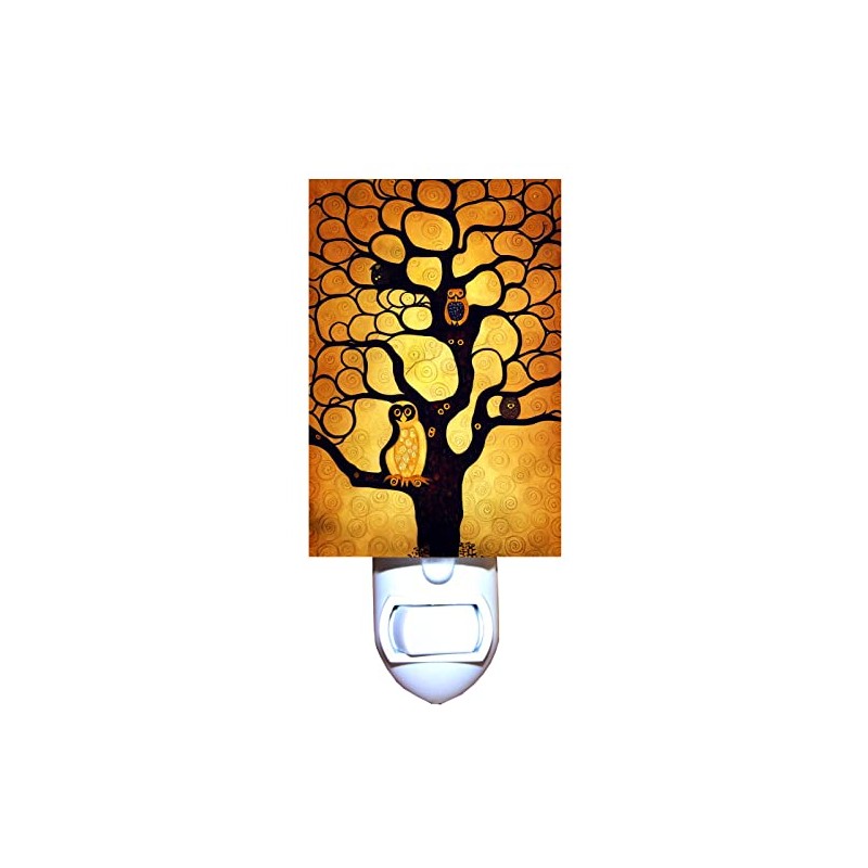 Gotham Decor Owls Tree of Life Klimt Inspired Night Light