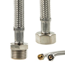 Reinforced Hose DN 13-1/2 ÜWM x 1/2 Male x 1500 mm, DVGW W270, KTW-A