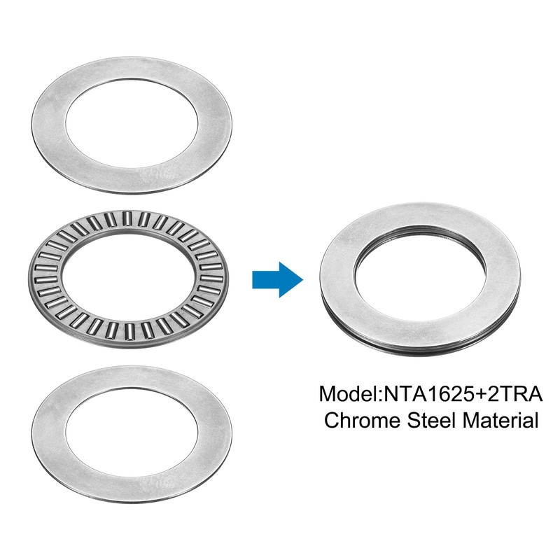 sourcing map 2 Sets NTA1625+2TRA Thrust Needle Roller Bearings with