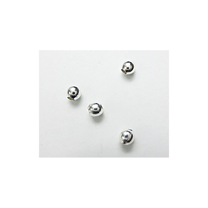3000pcs Metal Parts Metal Beads 2mm Silver Round Huey Grocery
