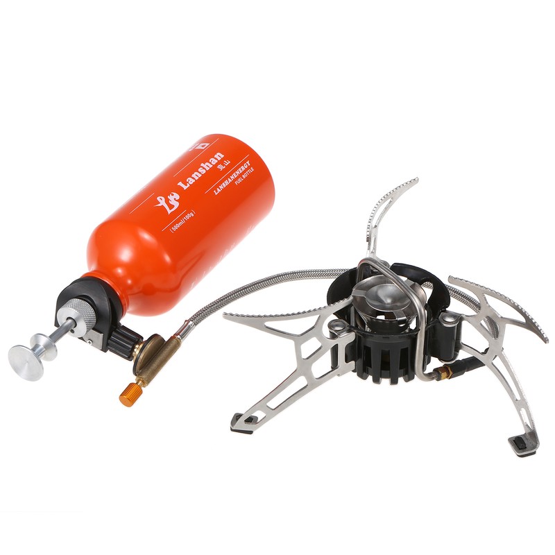 Outdoor Camping Multi Fuel Oil Stove with 500ml Gasoline Fuel