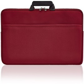 Second Skin 17" Laptop Sleeve Waterproof Laptop Bag, Protective Drop-proof Case for Macbooks, Notebooks, or Ultrabooks, Slim with Handles & Extra Storage Pocket Wine
