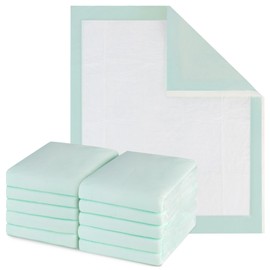 HALYARD Premium Disposable Underpads, 30 x 36 Inches Chux Pads - Light Green, Pack of 10 - Incontinence Bed Pads for Adults with Airlaid Core for Moisture and Odor Control