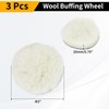 WorkBless 3PCS Wool Buffing Pads, 3 Inch Polishing Pad Car