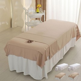 Bed sheet cover beauty skin care room bed cover no pollution prevention bed hole shop No hole/brown