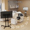 BONTEC Mobile TV Stand with Tilt Function, Rolling TV Cart