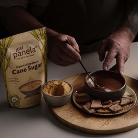 Just Panela Organic Unrefined Cane Sugar 1 Pound | 100% Unprocessed, Raw Sugar | Great for Baking, Cooking & Sweetening | Healthier Alternative to Regular Refined Sugar