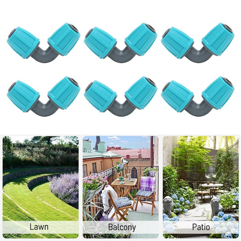 10pcs 16mm 90 Degree Hose Elbow Angle Drip Hose Lock