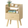 Yoobure Night Stand with Fabric Drawer, Modern Nightstand, Bedside Tables,