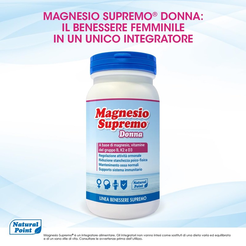 Magnesio Supremo Donna Integratore Ad Elevato Assorbimento 350 g, 2x175