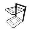 Kitchen Storage Shelf Carbon Steel Multilayer Black Pot and Pan