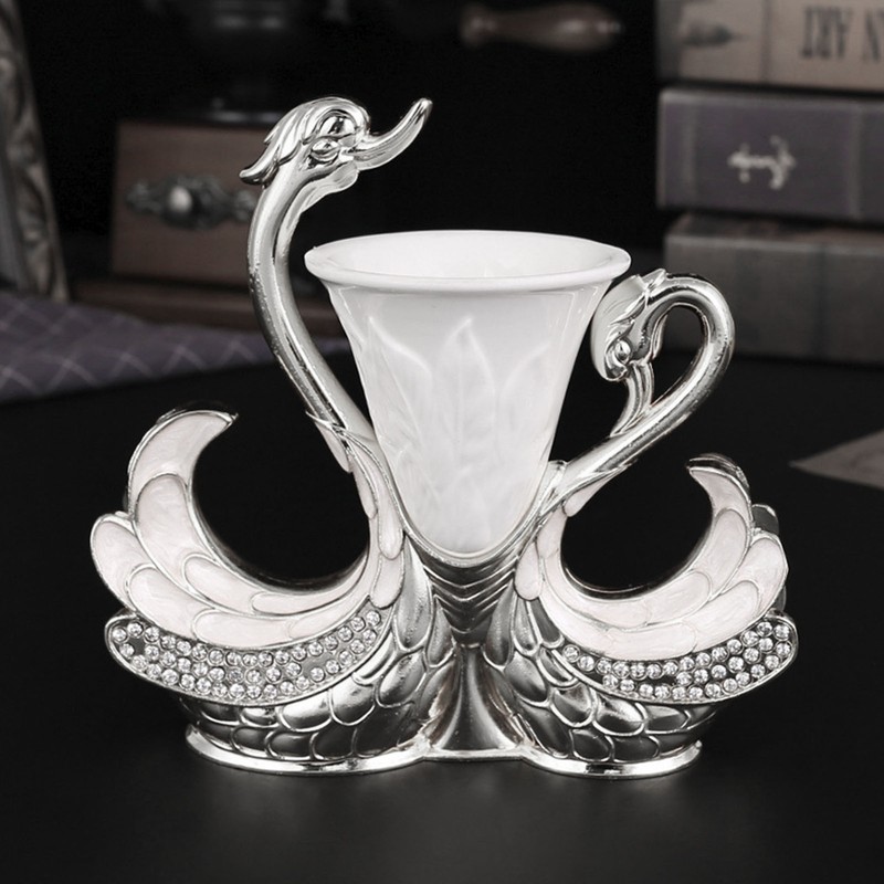 Swan Shape Dinnerware Set Light Luxury Exquisite Elegant Swan Shape