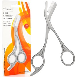 Tijeras de corte de cejas con peine, regalos para hombres y mujeres
