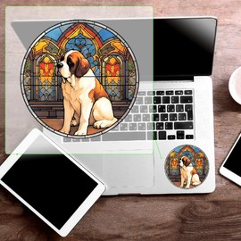 Yoonek Graphics Saint Bernard Dog Vinyl Decal Sticker for Car, Laptop, Tumbler, More. #004057