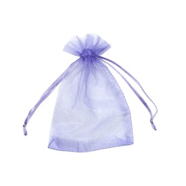 WS Accessories PACK OF 10 Organza Gift Bags, Jewellery Pouches 7x5cm/7x9cm/9x12cm/10x15cm/13x18cm (Light Purple, 7x5cm)