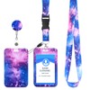 cobee Badge Holder with Lanyard, Retractable Starry Sky ID Card