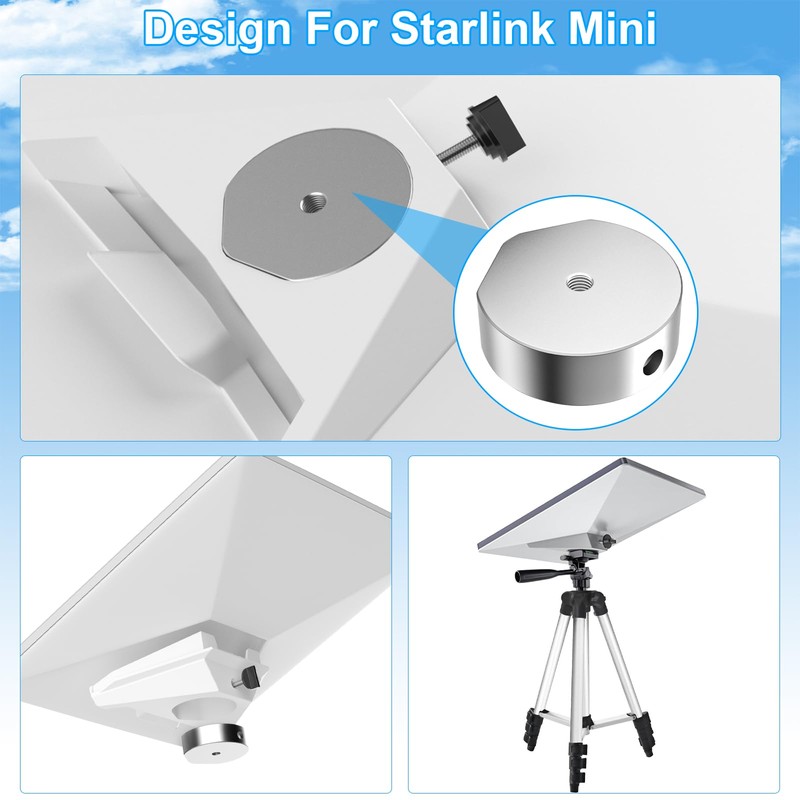 Starlink Mini Tripod Mount, Adjustable Height(13.8in-32.8in) and Tilt Mounting Kit