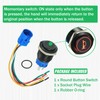 EPLZON 19MM 12V Car Horn Momentary Button Red LED Lighted