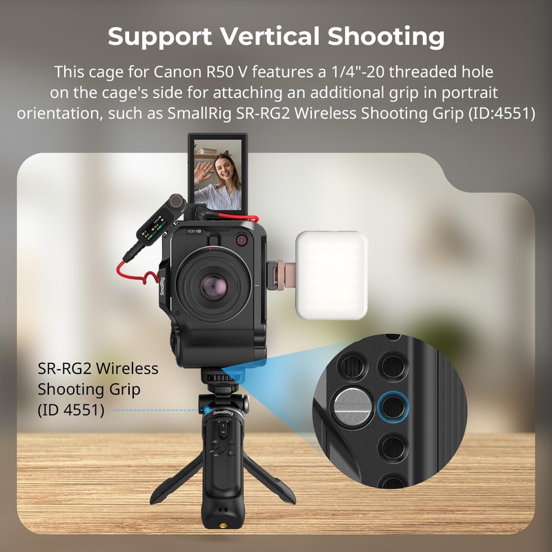 SMALLRIG Cage for Canon EOS R50 V (Black) 5427