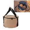 Camping Storage Bag Bucket Shape Large Capacity Waterproof Canvas Portable