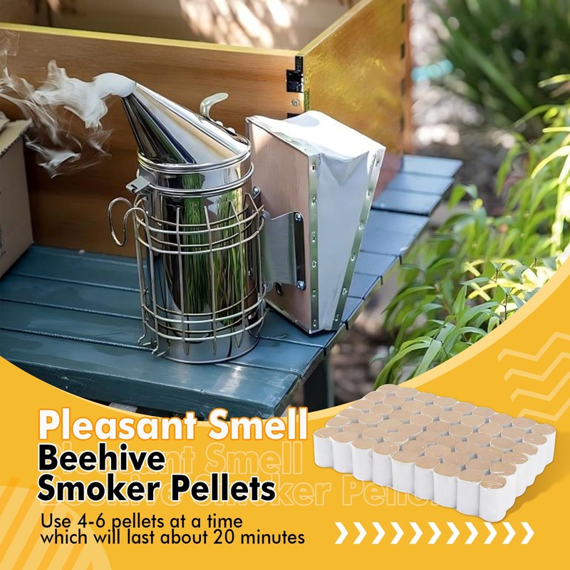 BeeCastle 54PCS Bee Smoker Pellets, Beekeeping Supplies Bee Smoker Fuel