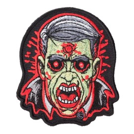 PatchStop Shot In The Head Zombie Patch, Scary Zombie Patches