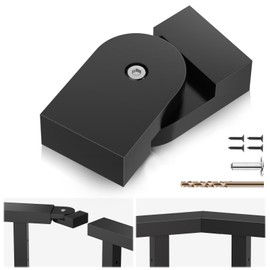 Gyykzz 1 Pack Black Level Pivot Connector 113mmx23mmx53mm for Aluminum Handrail, 180° Level Adjustable Hand Rail Fitting High Strength POM Connector Block for Horizontal Handrail