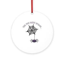CafePress The Itsy Bitsy Spider... Round 4" MDF Holiday Ornament