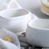 Sizikato Pure White Porcelain Sugar Packet Holder Tea Bag Bowl,