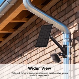 TIUIHU 2 in 1 Blink Outdoor Camera Pole Mount Bracket Accessories for Blink XT/Blink XT2/Blink Outdoor/Blink Outdoor 4/Solar Panel (Black)