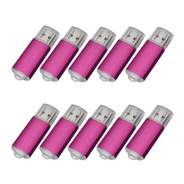 Fenglangrong 10 Pack Flash Drive 128MB USB Sticks, USB 2.0 Thumb Drives Bulk Flash Drive Pack 128MB Pendrive USB Memory Stick Zip Drive USB Sticks 10 Pack Pink