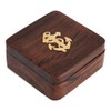 NKlaus Compass in Wooden Folding Box 6.5 x 6.5 cm