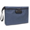 Canvas Mens Wristlet Wrist Bag with Lock, Large Clutch Bags
