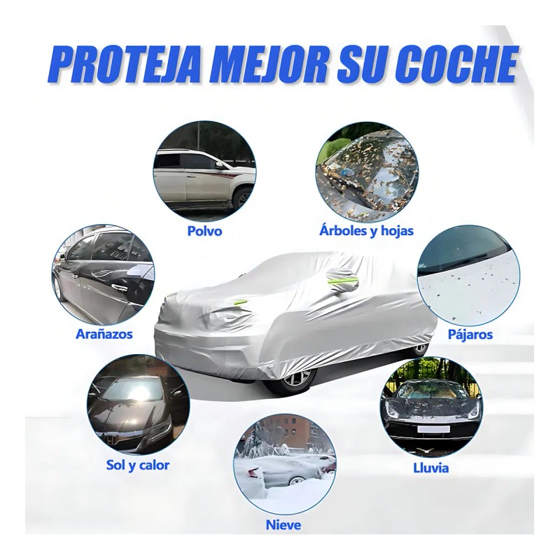 Funda Cubierta Auto Grande 480x190x150cm Cubierta Para Automvil Con Protector