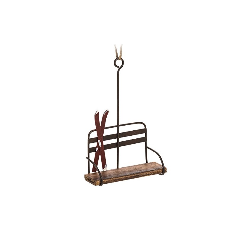 Abbott Collection Chair Lift with Skies Ornament
