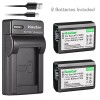 Kastar NP-FW50 Battery & USB Charger for Sony ILCE-6000 Alpha