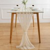 AOKSUNOVA Table Runner Chiffon Yellow Table Runner Beige Cream Tulle