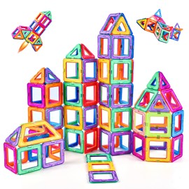 aaczly Magnetic Tiles for Kids 82PCS Magnetic Building Blocks Magnets for Kids Construction Toys Learning STEM Educational for 3+ Years Old Boys Girls Christmas Birthday Gifts