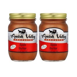 Amish Valley Products Apple Butter Glass Jars Old Fashioned Homestyle Slow Cooked No Corn Syrup (Sugar-Free)