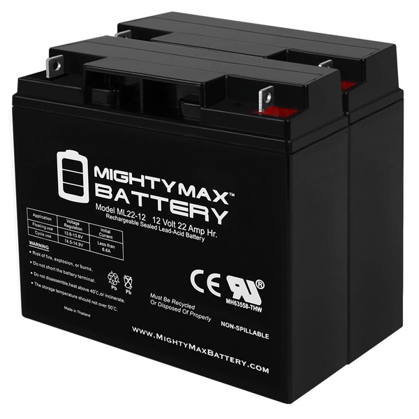 12V 22Ah Golden Technologies Alante Jr SLA Battery - 2