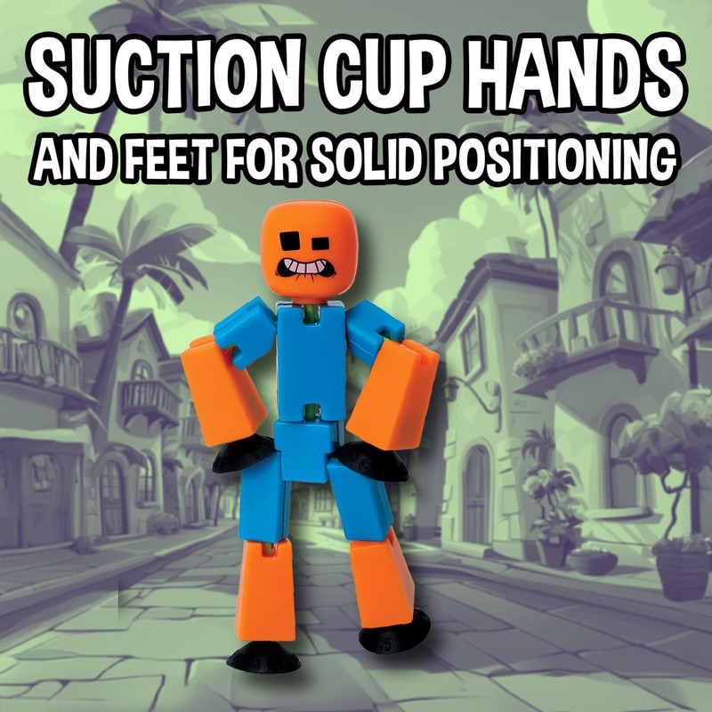 Zing StikBot Crazy Faces 3-Pack – Exclusive Solid Colors |