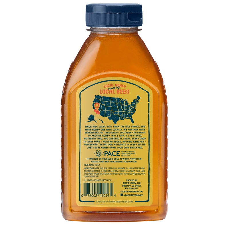 Local Hive Southern California Raw & Unfiltered Honey, 16oz