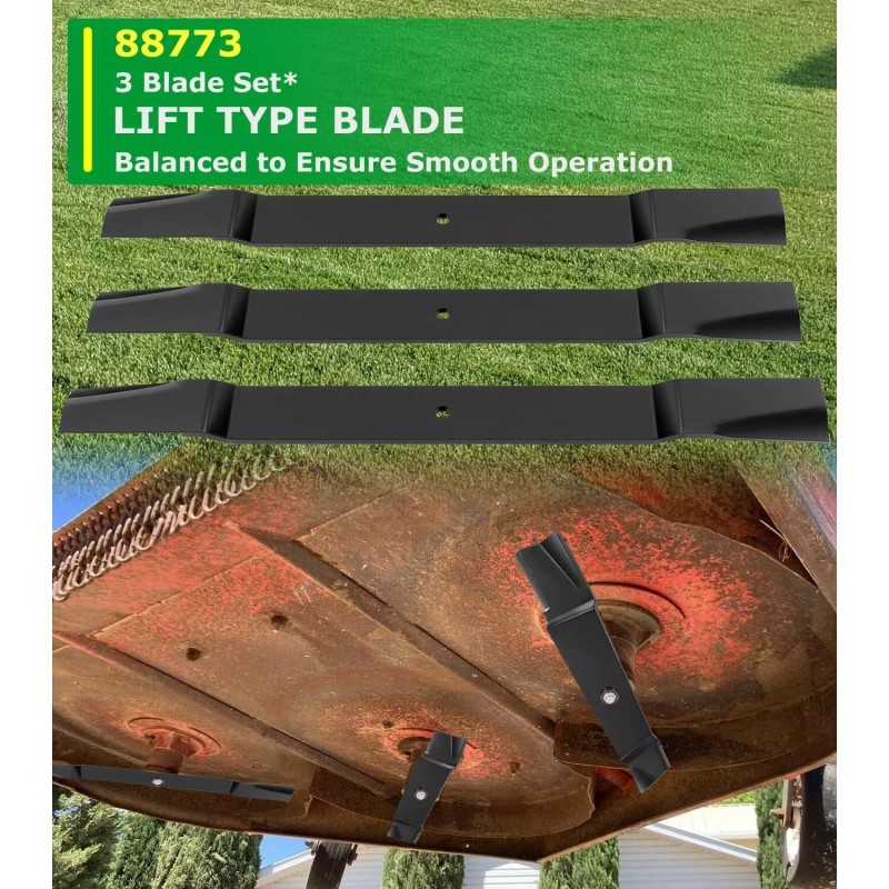 for Bush Hog 88773 82325 Blades 72" Cut Finish Mower