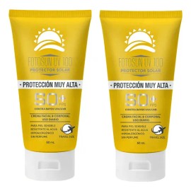 Protector Solar Fotosun UV 100 FPS 50 Pack de 2  Travel Size Sunscreen SPF 50 2-Pack, 60 ml                                                           