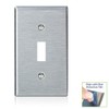Leviton 1-Gang Toggle Device Switch Wallplate, Standard Size, Device Mount,
